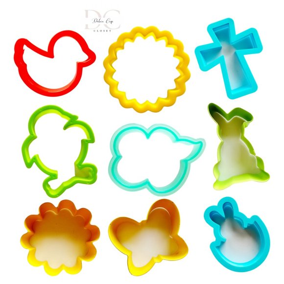 Set Of Easter Cookie Cutters And Sugar Cookie, Royal Icing Recipe - Picture 1 of 1